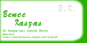 bence kaszas business card
