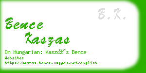 bence kaszas business card